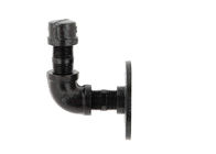 Stilvolle schwarze Rohr-Garderobenständer-/Rohr-Kleidungs-Gestell-an der Wand befestigte verlegte Verbindung